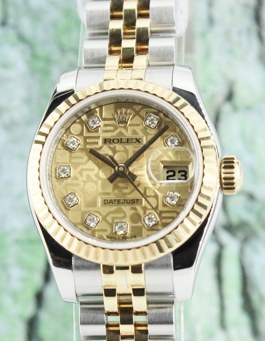 (image for) A ROLEX LADY SIZE OYSTER PERPETUAL DATEJUST - 179173